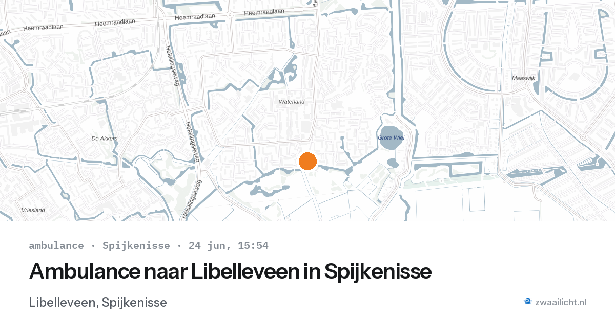 Ambulance naar Libelleveen in Spijkenisse — 24 jun 2026