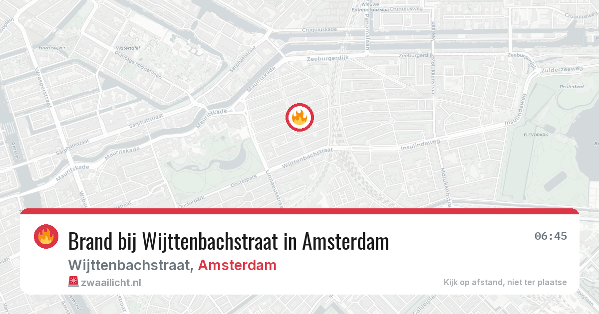 Brand bij Wijttenbachstraat in Amsterdam — 18 mei 2026