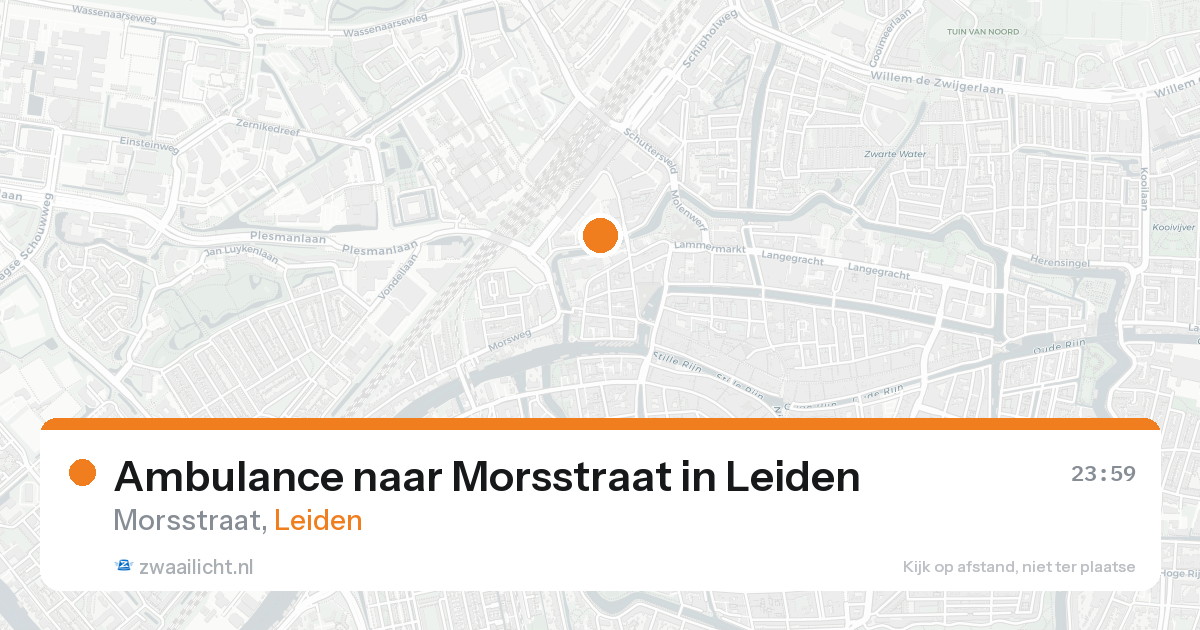 Ambulance naar Morsstraat in Leiden — 20 aug 2026