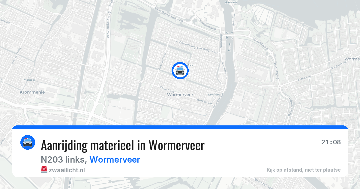 Aanrijding materieel in Wormerveer — 9 apr 2026