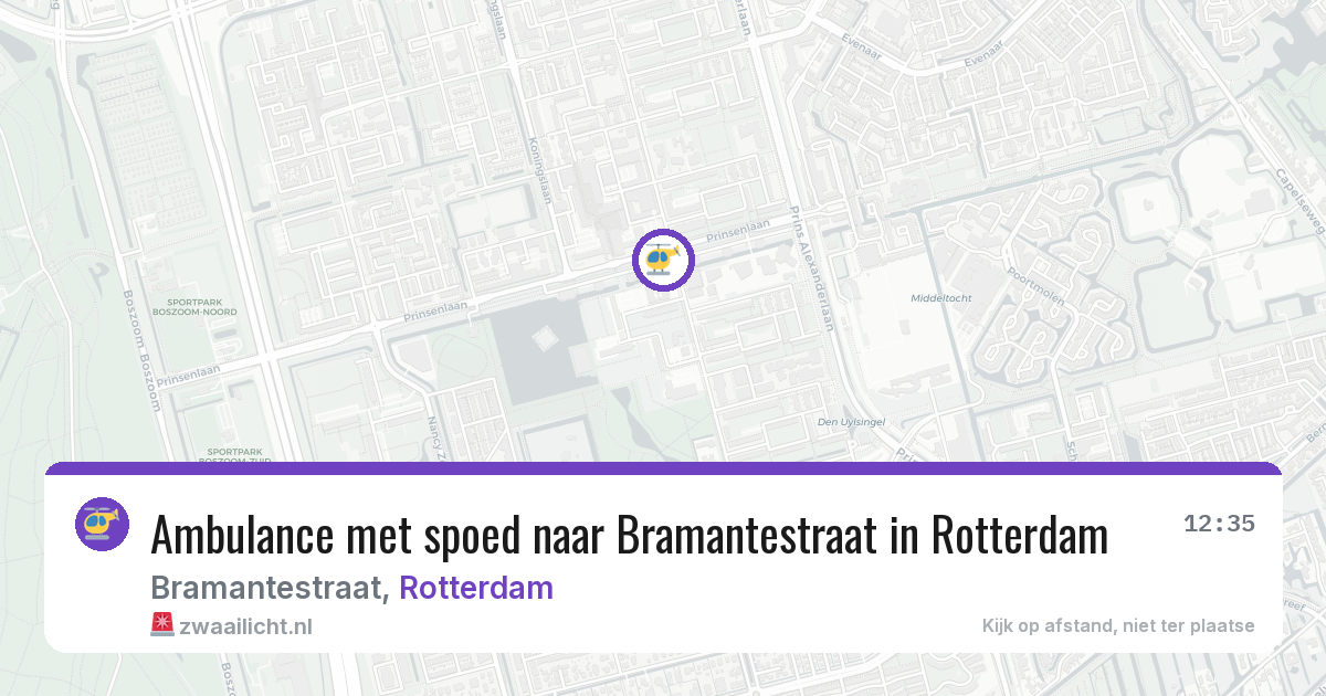 Ambulance met spoed naar Bramantestraat in Rotterdam — 1 jul 2026