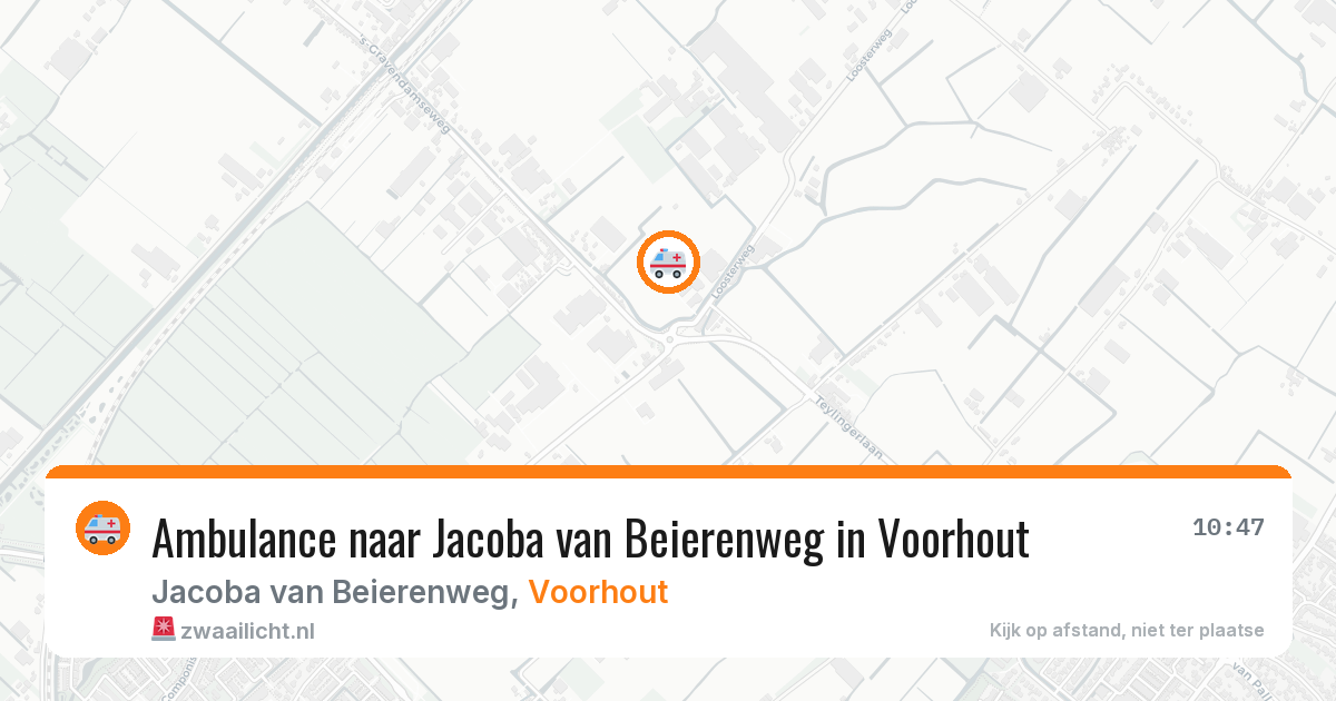 Ambulance naar Jacoba van Beierenweg in Voorhout — 31 mei 2026