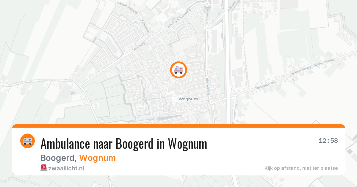 Ambulance naar Boogerd in Wognum — 8 mei 2026