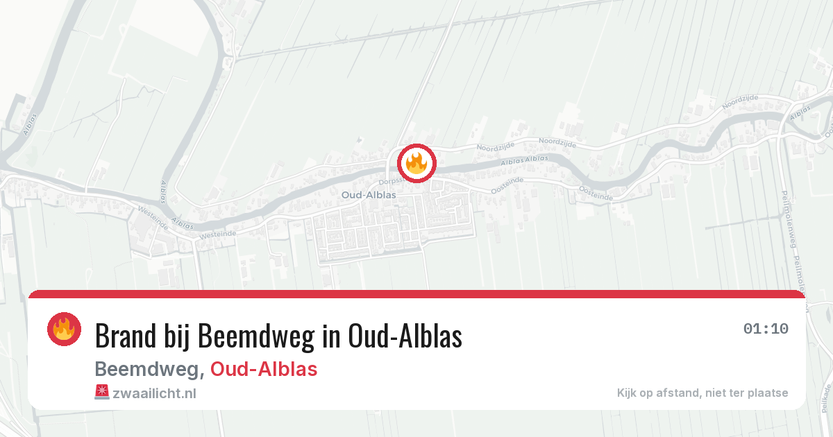Brand bij Beemdweg in Oud-Alblas — 25 jul 2026