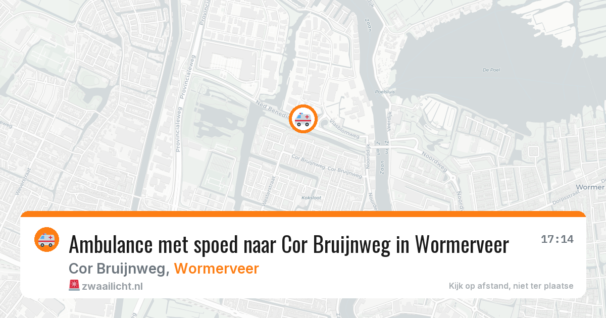 Ambulance met spoed naar Cor Bruijnweg in Wormerveer — 21 apr 2026