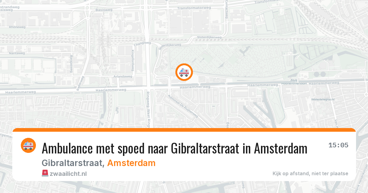 Ambulance met spoed naar Gibraltarstraat in Amsterdam — 31 jul 2026