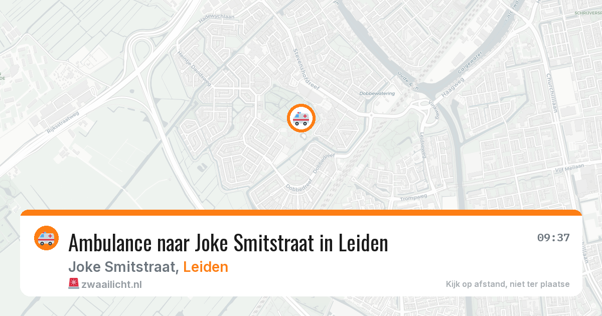 Ambulance naar Joke Smitstraat in Leiden — 6 aug 2026