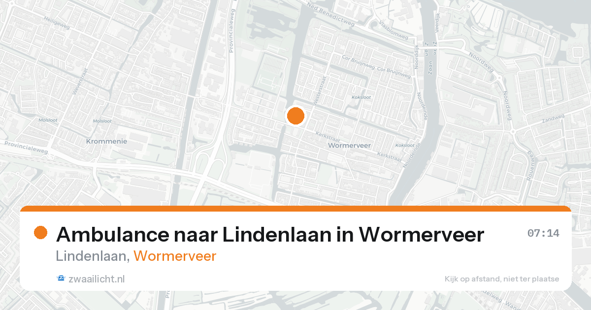 Ambulance naar Lindenlaan in Wormerveer — 26 mei 2026
