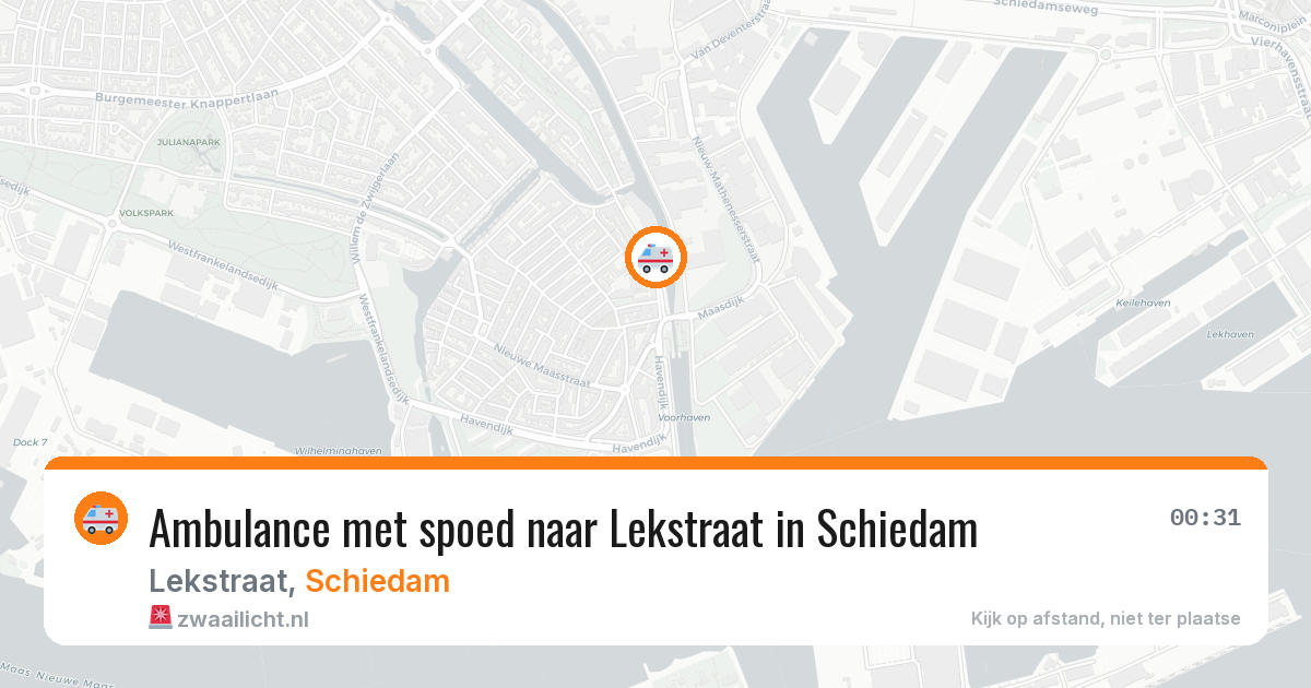 Ambulance met spoed naar Lekstraat in Schiedam — 4 mei 2026
