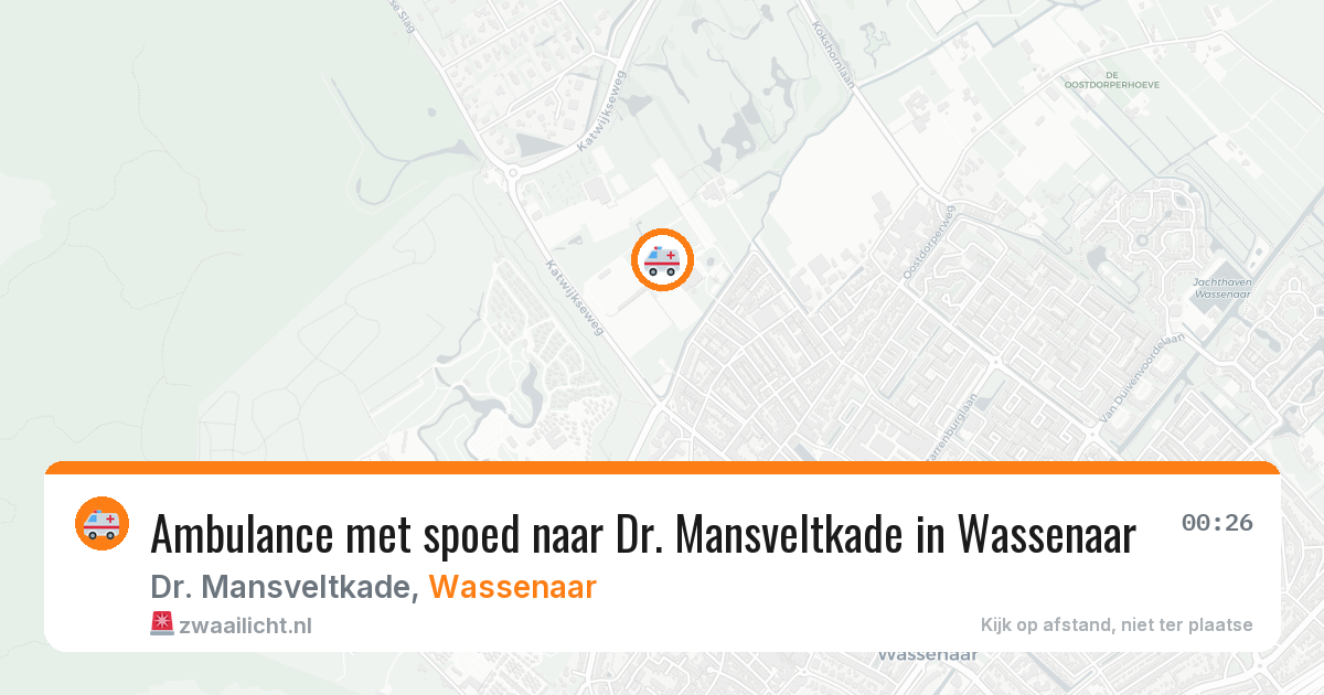 Ambulance met spoed naar Dr. Mansveltkade in Wassenaar — 24 jun 2026