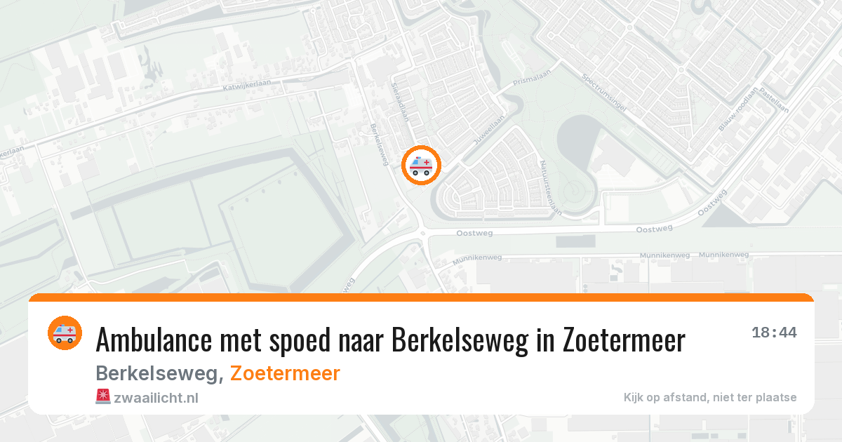 Ambulance met spoed naar Berkelseweg in Zoetermeer — 4 aug 2026
