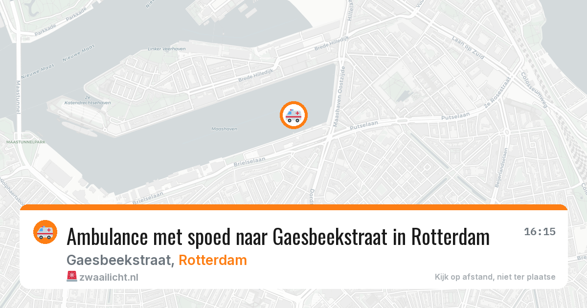 Ambulance met spoed naar Gaesbeekstraat in Rotterdam — 12 apr 2026