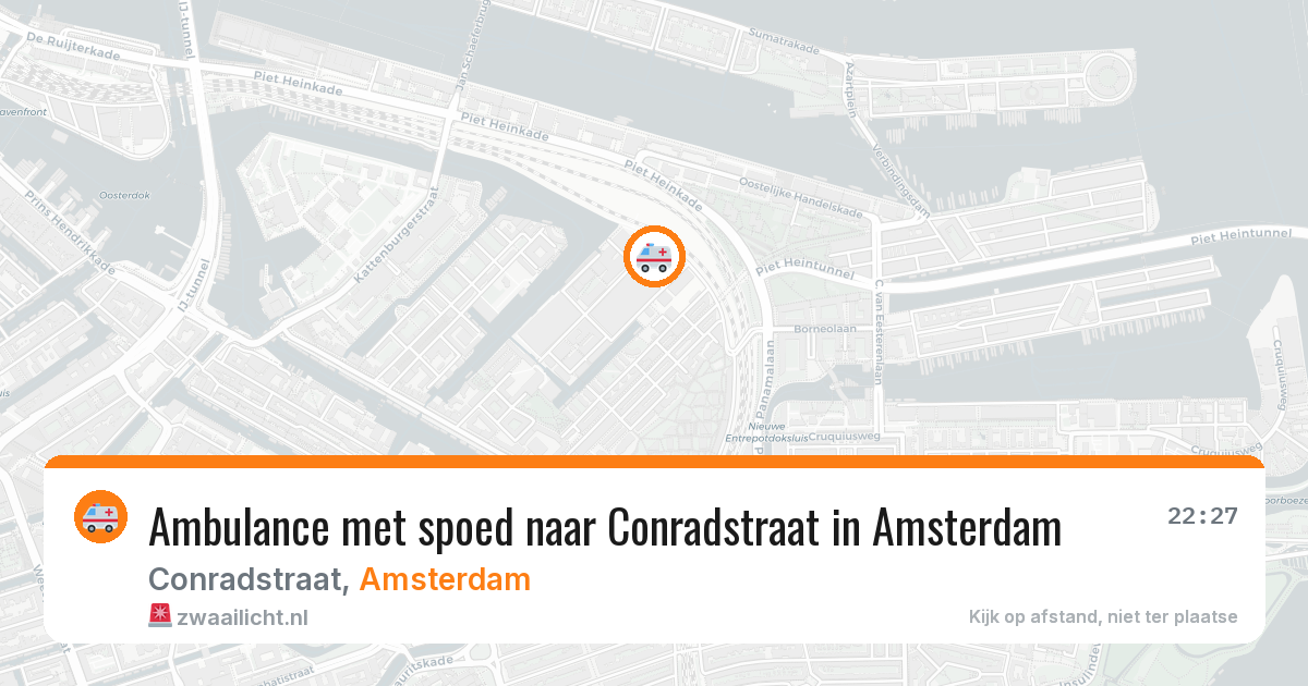 Ambulance met spoed naar Conradstraat in Amsterdam — 11 apr 2026