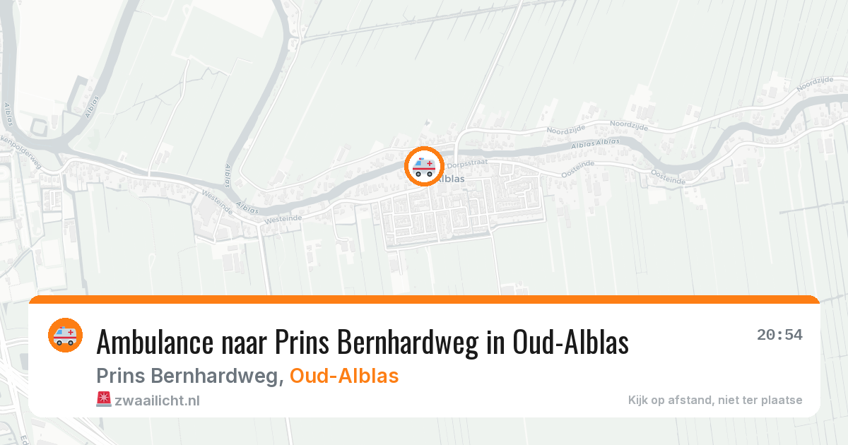 Ambulance naar Prins Bernhardweg in Oud-Alblas — 19 jun 2026