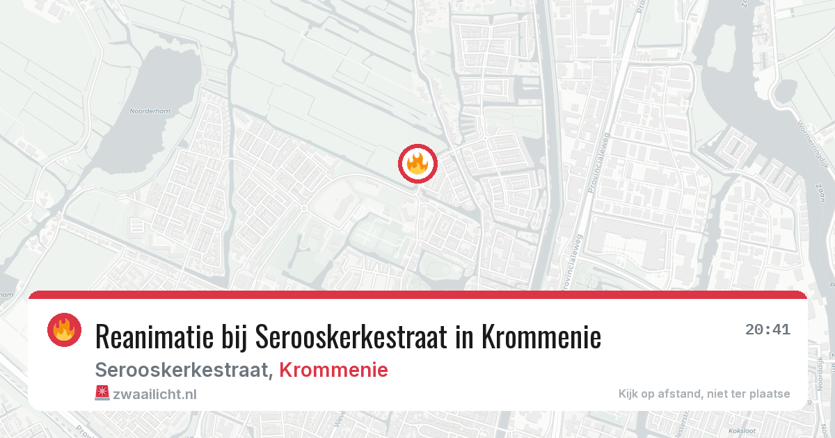 Reanimatie bij Serooskerkestraat in Krommenie — 21 apr 2026