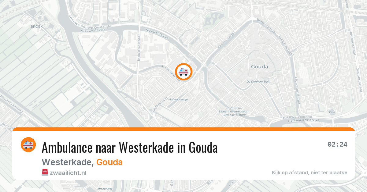 Ambulance naar Westerkade in Gouda — 4 aug 2026