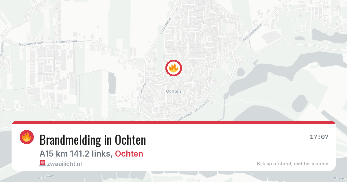 Brandmelding in Ochten — 20 mrt 2026