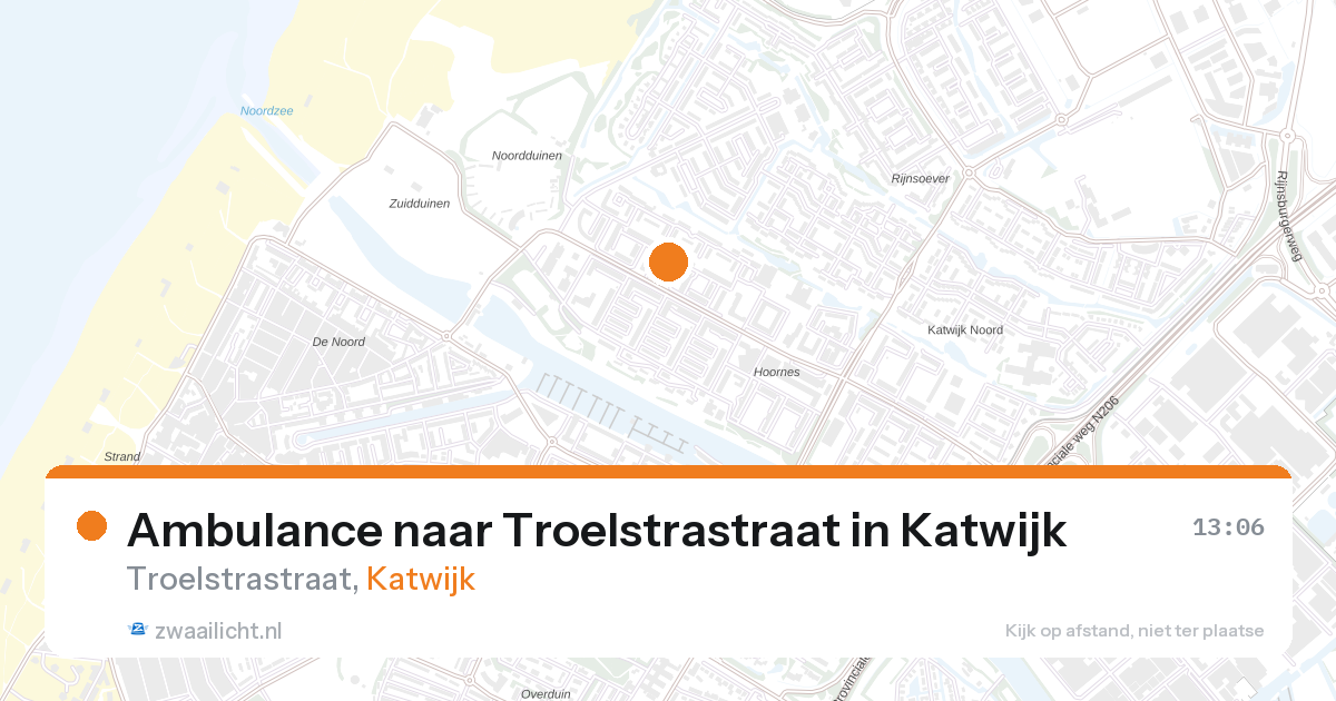 Ambulance naar Troelstrastraat in Katwijk — 6 mrt 2026
