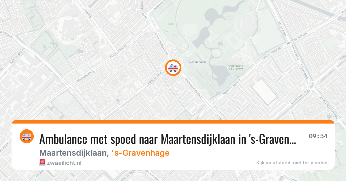 Ambulance met spoed naar Maartensdijklaan in 's-Gravenhage — 5 apr 2026