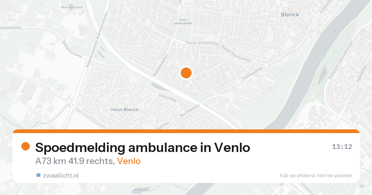 Spoedmelding ambulance in Venlo — 14 aug 2026