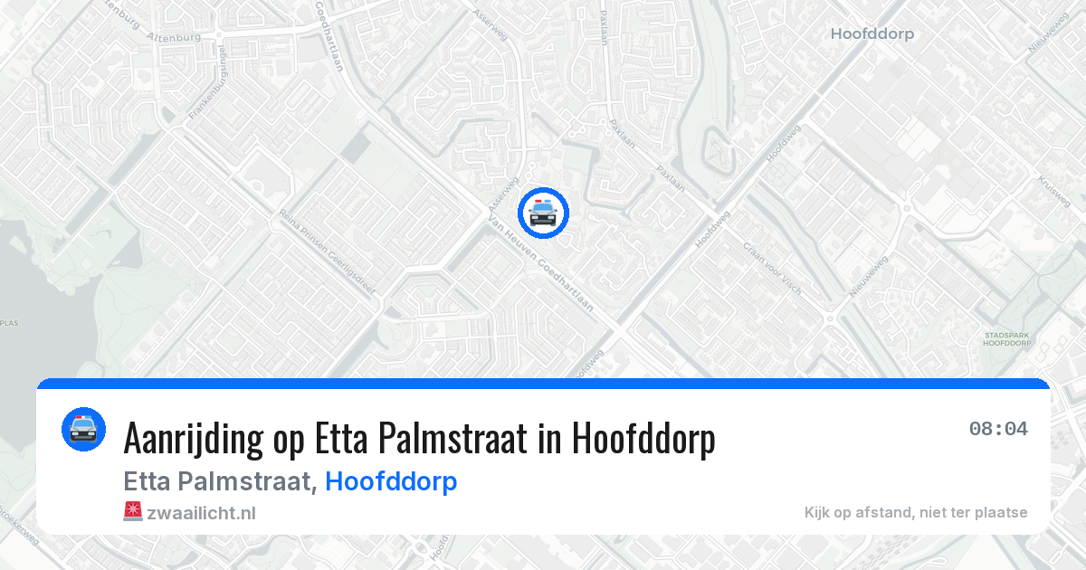 Aanrijding op Etta Palmstraat in Hoofddorp — 11 jun 2026