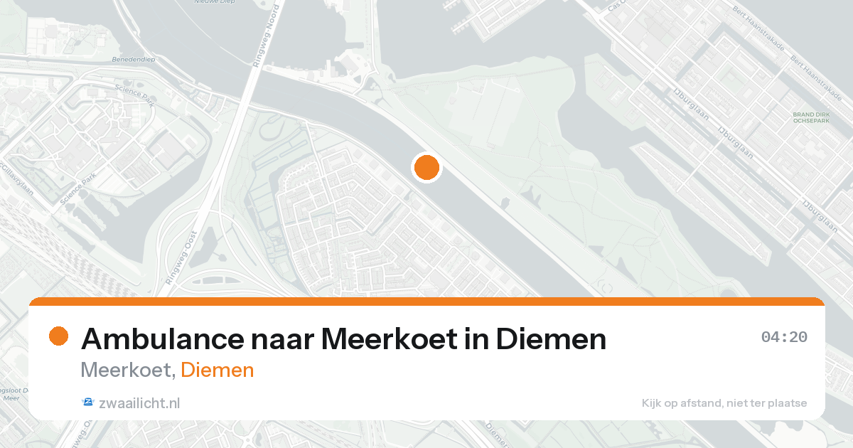 Ambulance naar Meerkoet in Diemen — 16 aug 2026