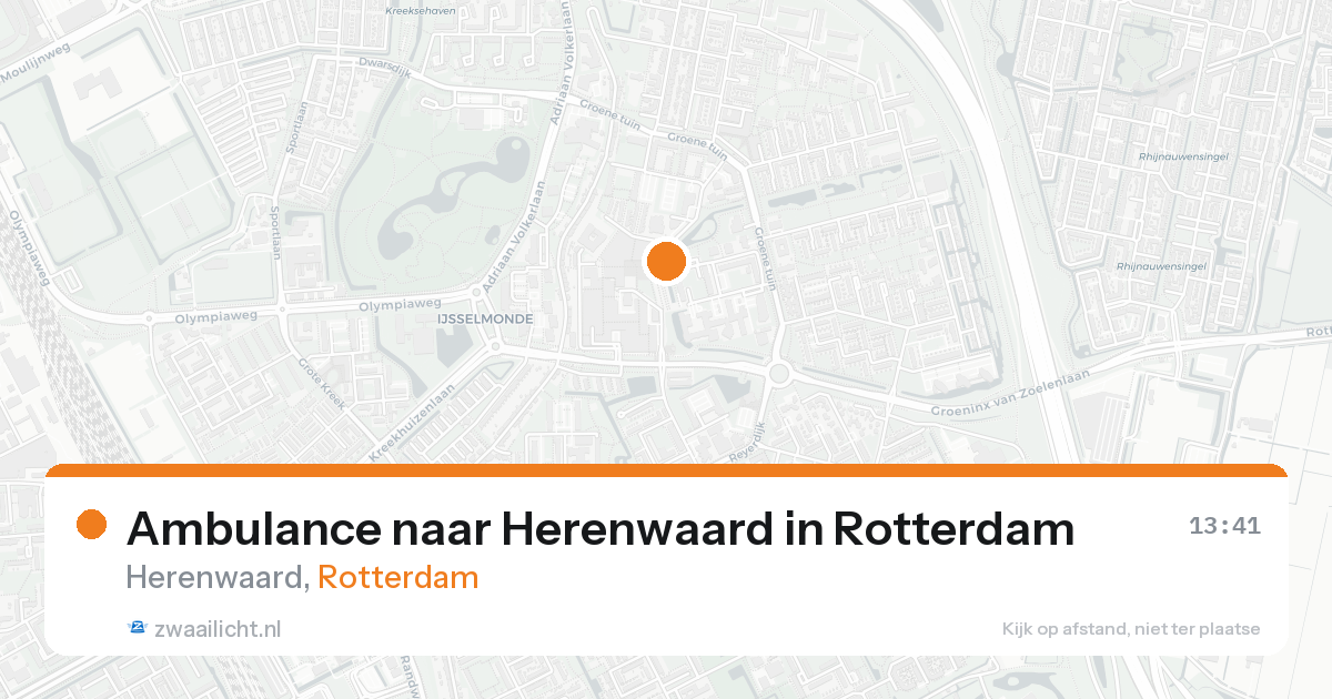 Ambulance naar Herenwaard in Rotterdam — 28 mei 2026
