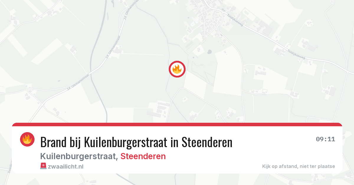 Brand bij Kuilenburgerstraat in Steenderen — 25 jul 2026
