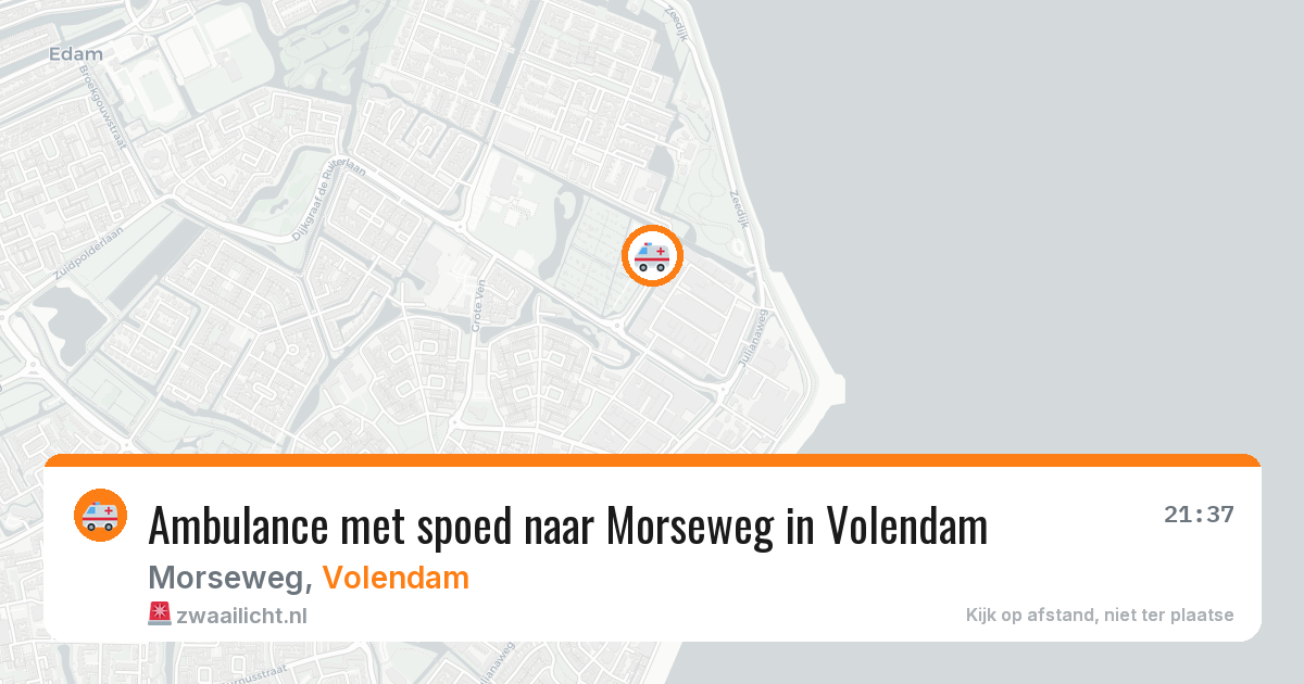 Ambulance met spoed naar Morseweg in Volendam — 3 jul 2026