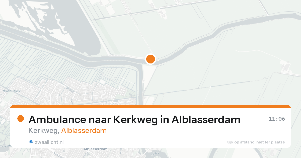Ambulance naar Kerkweg in Alblasserdam — 22 aug 2026