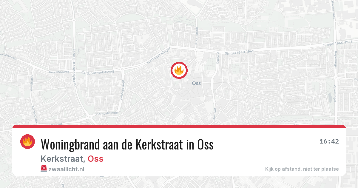 Woningbrand aan de Kerkstraat in Oss — 8 apr 2026