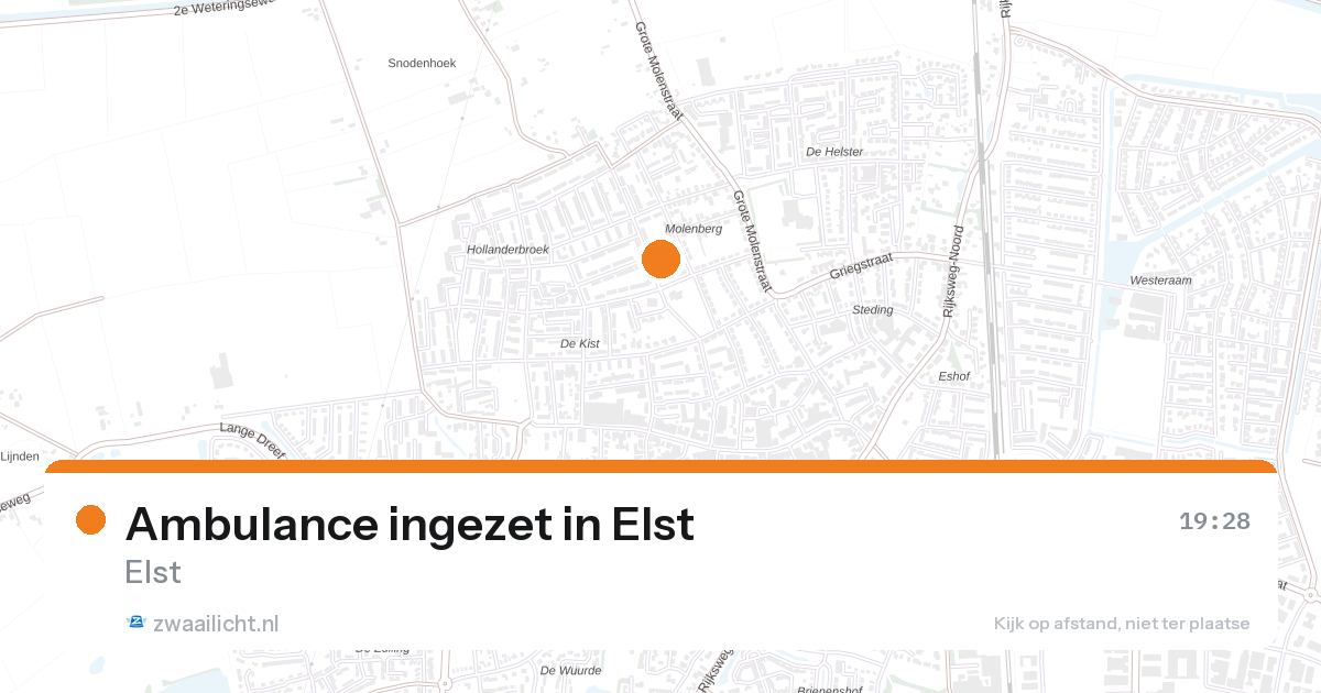 Ambulance ingezet in Elst — 25 aug 2026