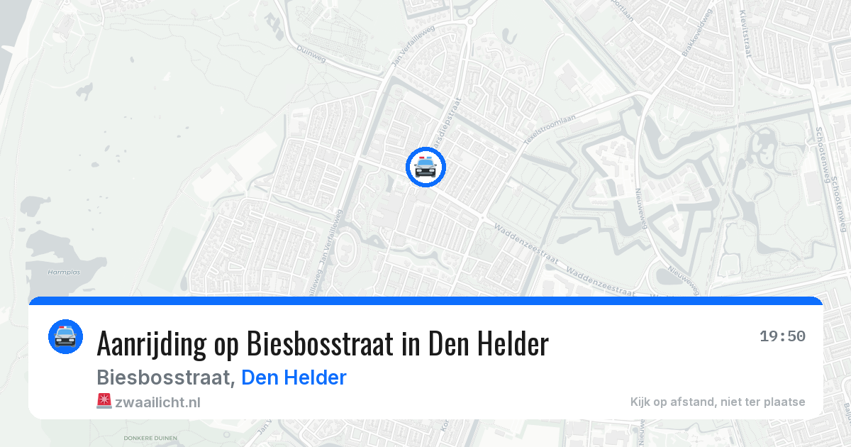 Aanrijding op Biesbosstraat in Den Helder — 23 jan 2026