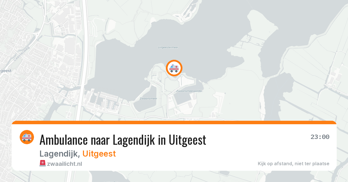 Ambulance naar Lagendijk in Uitgeest — 27 mrt 2026