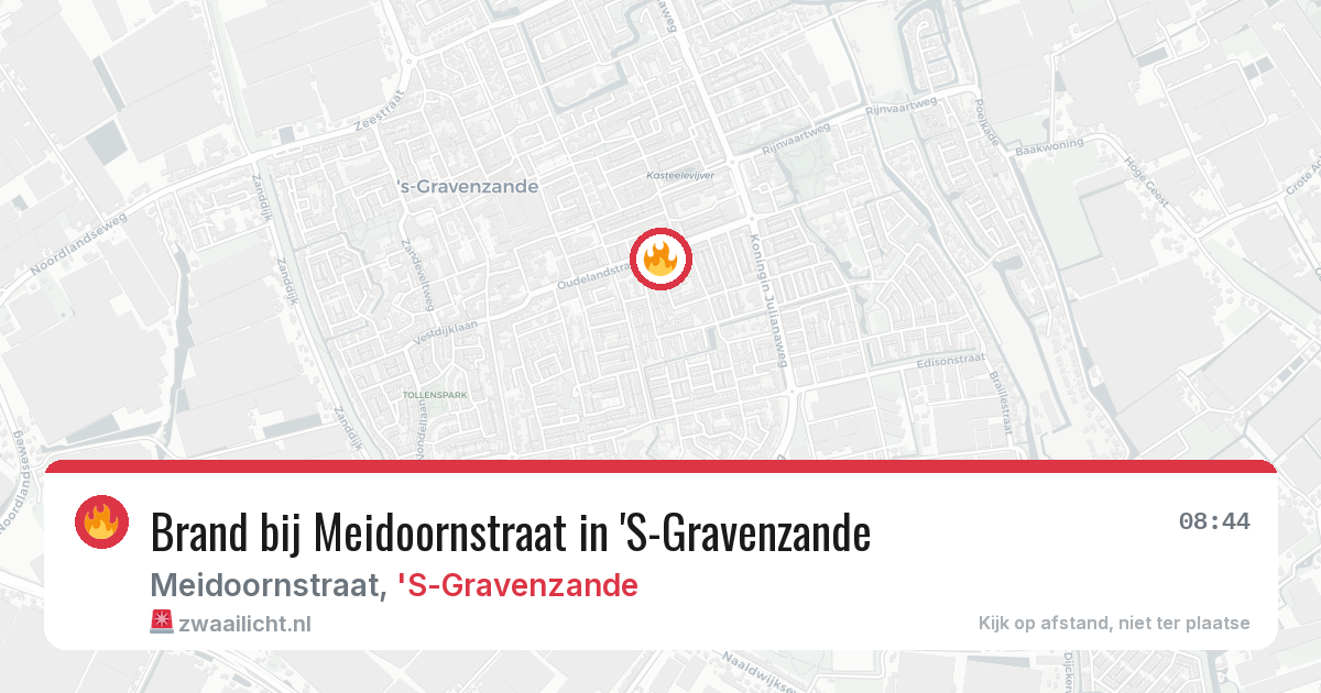 Brand bij Meidoornstraat in 'S-Gravenzande — 15 jun 2026