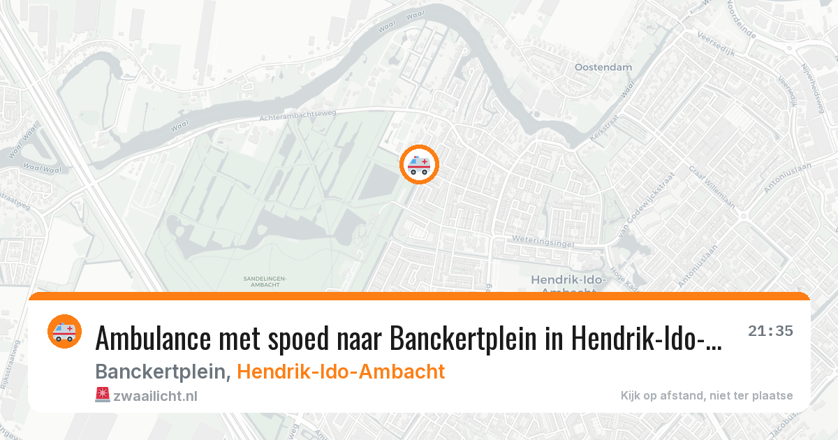 Ambulance met spoed naar Banckertplein in Hendrik-Ido-Ambacht — 28 jan 2026