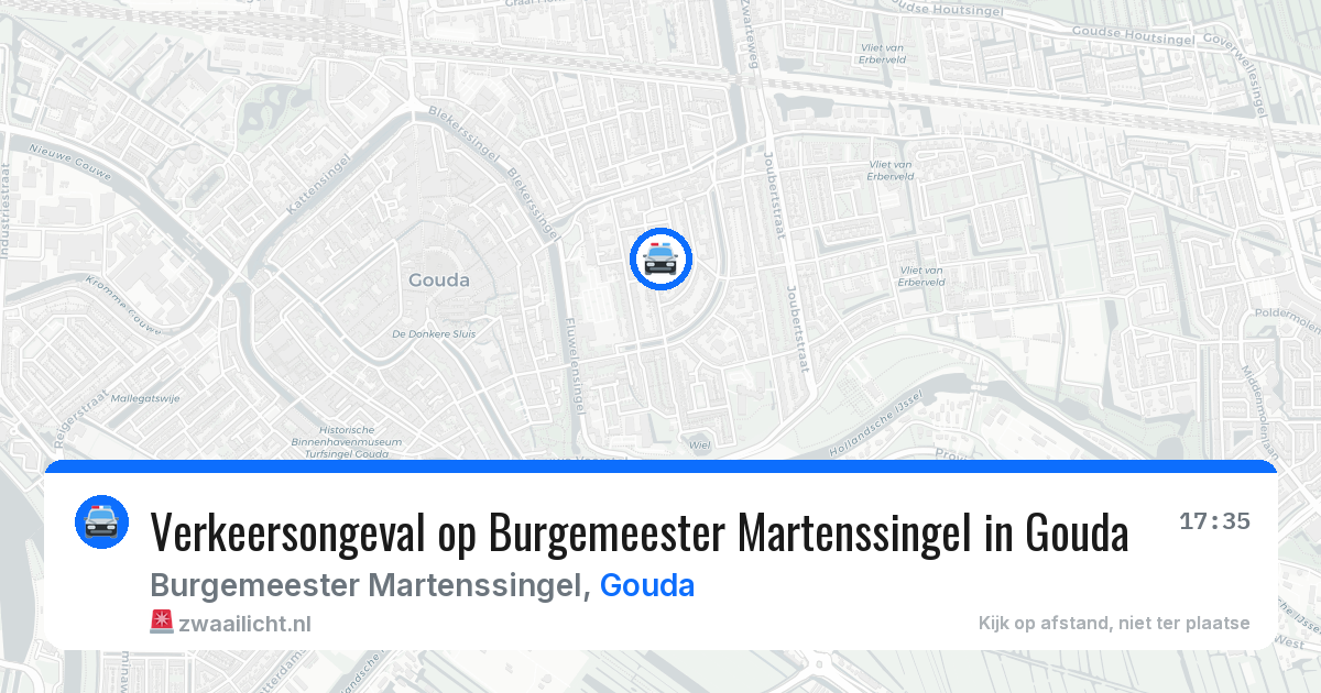 Verkeersongeval op Burgemeester Martenssingel in Gouda — 28 jun 2026