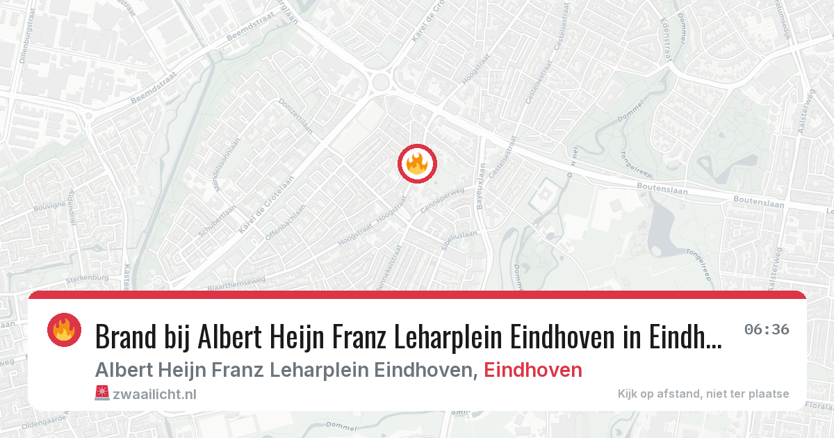 Brand bij Albert Heijn Franz Leharplein Eindhoven in Eindhoven — 5 aug 2026