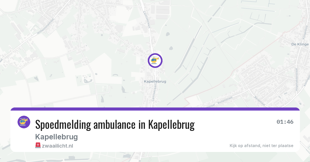Spoedmelding ambulance in Kapellebrug — 23 jun 2026