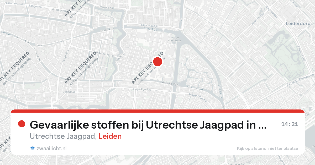 Gevaarlijke stoffen bij Utrechtse Jaagpad in Leiden — 26 feb 2026