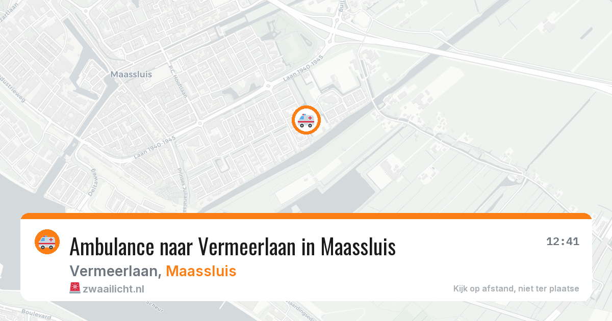 Ambulance naar Vermeerlaan in Maassluis — 2 jun 2026