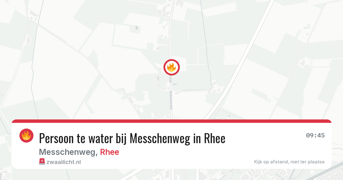 Persoon te water bij Messchenweg in Rhee — 12 mei 2026