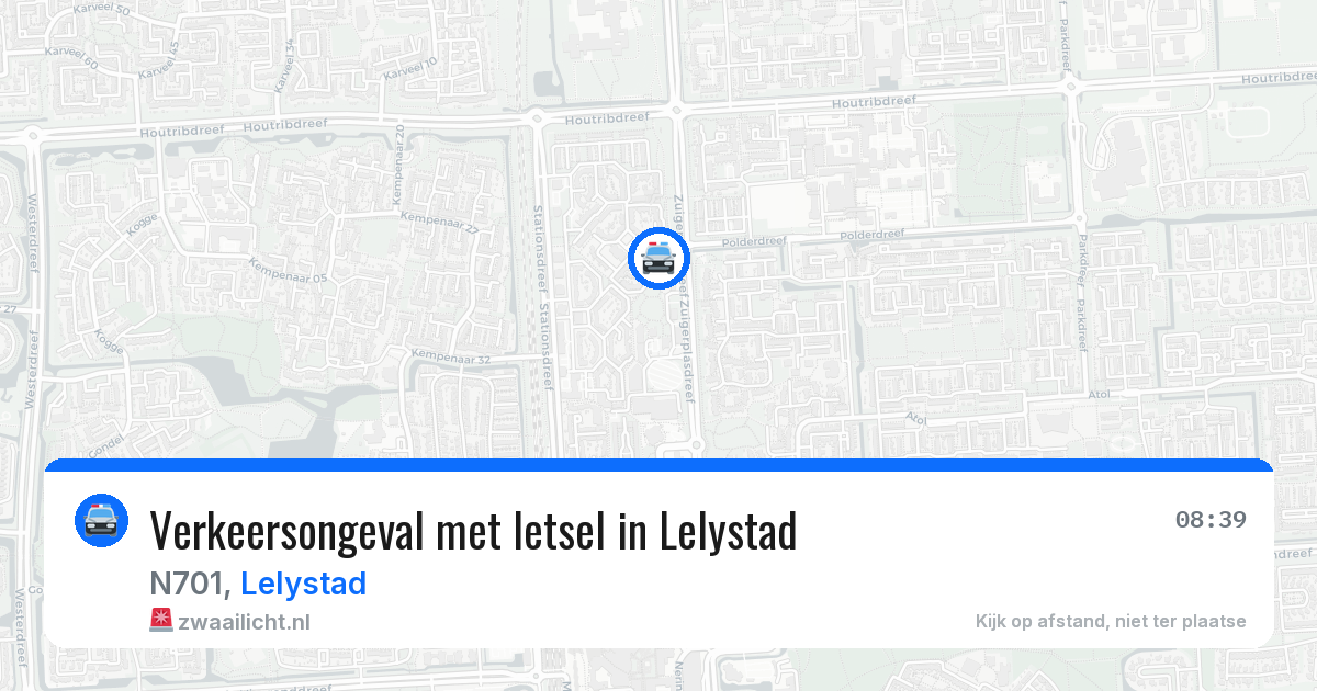 Verkeersongeval met letsel in Lelystad — 9 apr 2026