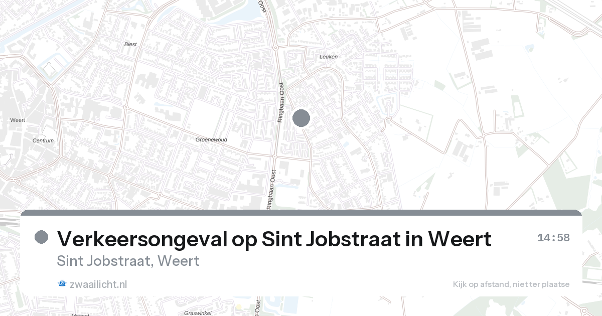 Verkeersongeval op Sint Jobstraat in Weert — 28 aug 2026