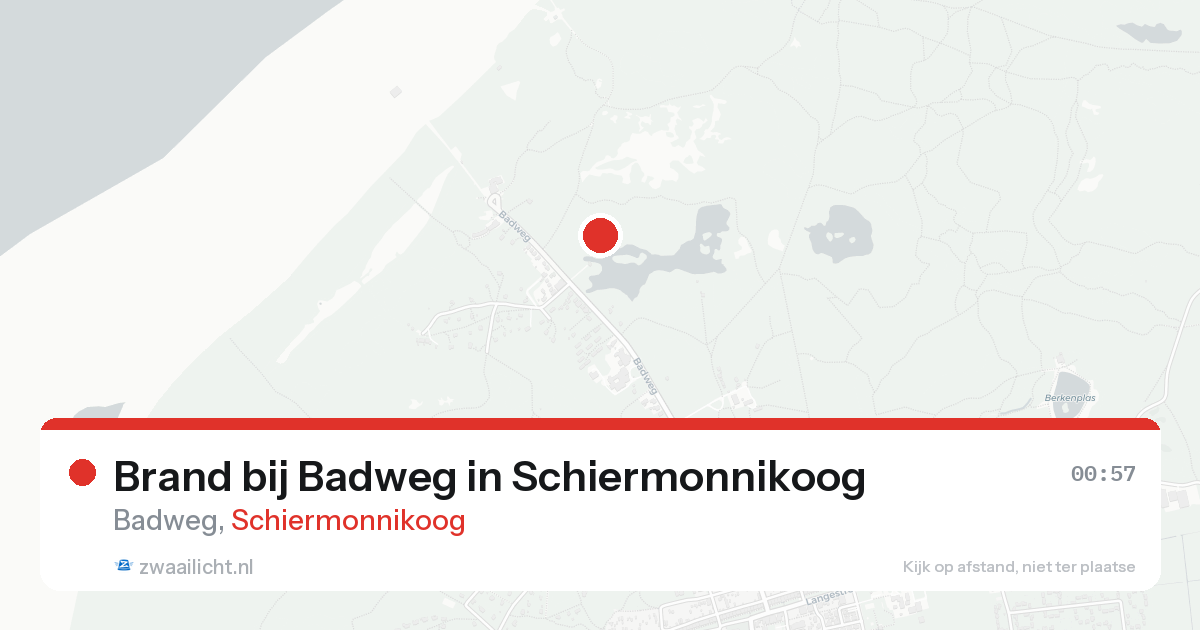 Brand bij Badweg in Schiermonnikoog — 16 aug 2026