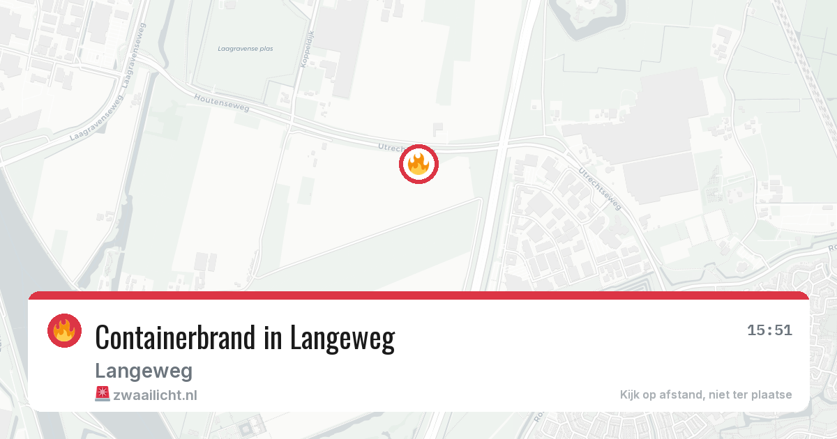 Containerbrand in Langeweg — 1 jun 2026