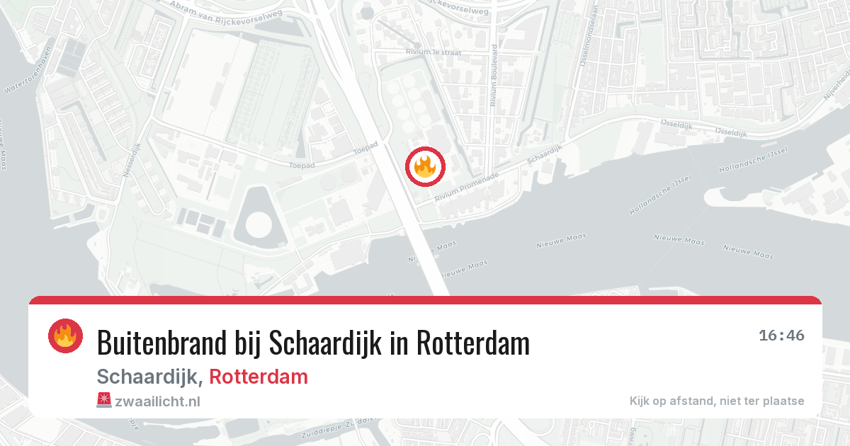 Buitenbrand bij Schaardijk in Rotterdam — 13 aug 2026