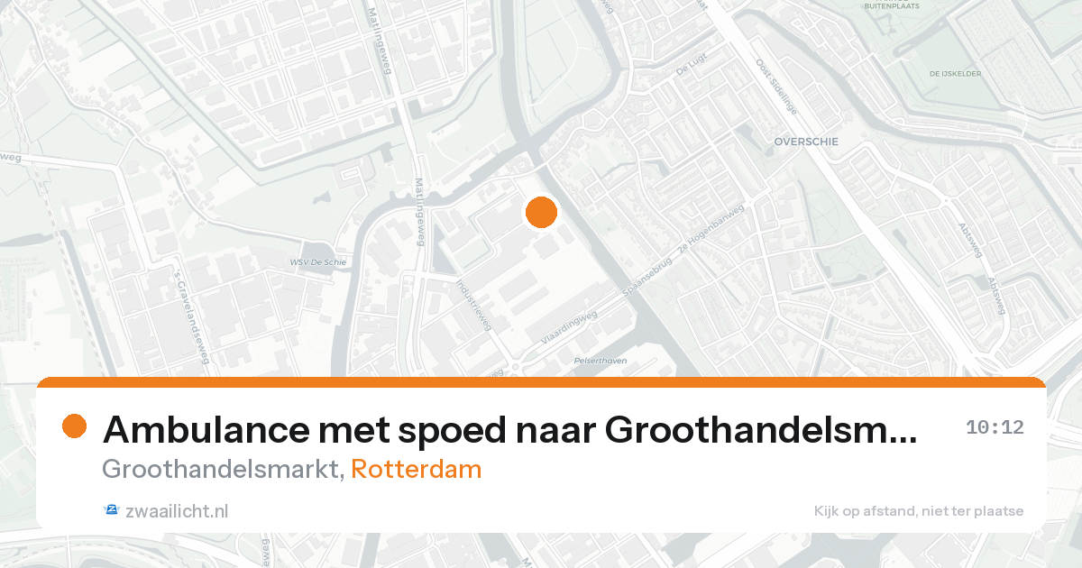 Ambulance met spoed naar Groothandelsmarkt in Rotterdam — 26 aug 2026