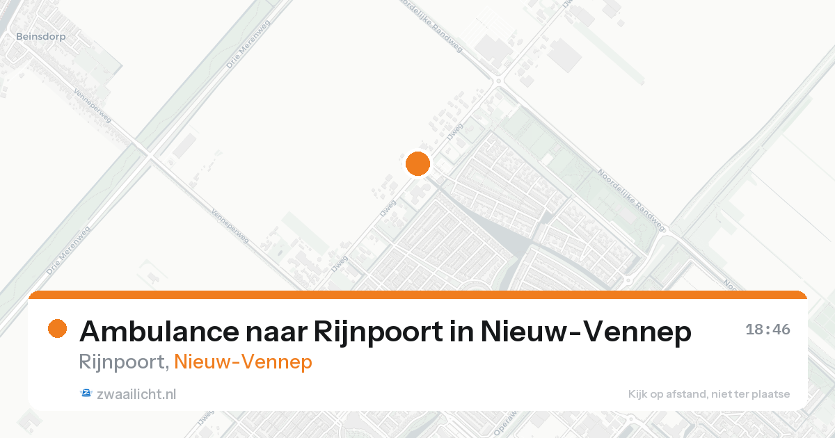 Ambulance naar Rijnpoort in Nieuw-Vennep — 24 aug 2026