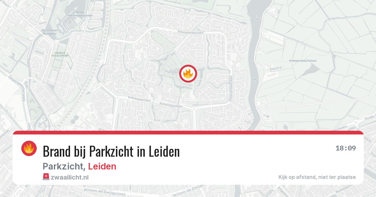 Brand bij Parkzicht in Leiden — 9 apr 2026